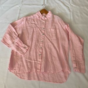 Bryn  Walker pink linen button down M